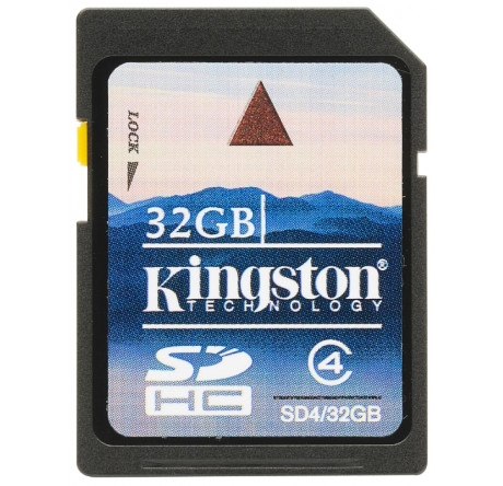 Карта памяти SDHC Kingston 32GB (SD4/32GB) Kingston - chudovo-experts.ru – фото 2