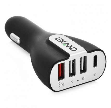 Lexand USB LP-4C (черный) азу с четырьмя портами  Автомобильное зарядное устройство  LEXAND - chudovo-experts.ru – фото 1