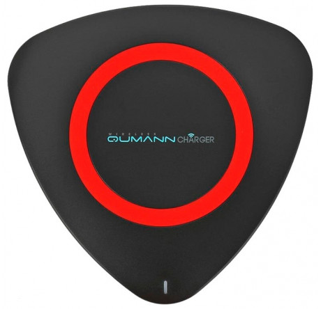 Qumann QWC-01 Wireless Delta Qi Charger Black/Red ring 50511 Беспроводное зарядное устройство  QUMANN - chudovo-experts.ru – фото 1