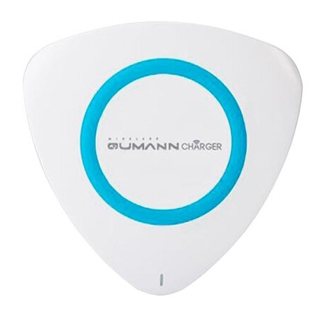 Qumann QWC-01 Wireless Delta Qi Charger White/Blue ring 50514 Беспроводное зарядное устройство  QUMANN - chudovo-experts.ru – фото 1