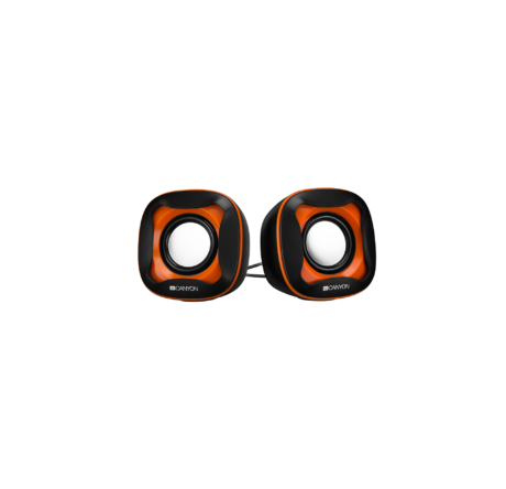 Canyon USB 2.0 Speaker black +orange 021C 2*3W 4 Ohm ABS 1.2m cable with USB2.0 & 3.5mm audi Колонки CANYON - chudovo-experts.ru – фото 1