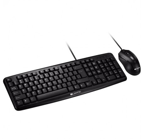 Canyon C8CNECSE USB standard KB water resistant RU layout bundle with optical 3D wired mice Комплект CANYON - chudovo-experts.ru – фото 1