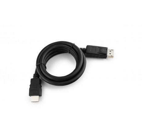 Cablexpert CC-DP-HDMI-1M DisplayPort->HDMI 1м, 20M/19M, черный, экран, пакет Кабель  CABLEXPERT - chudovo-experts.ru – фото 1