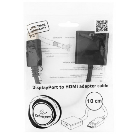 Cablexpert A-DPM-HDMIF-002 DisplayPort -> HDMI 20M/19F, пакет Переходник  CABLEXPERT - chudovo-experts.ru – фото 1