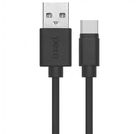 PERO DC-03 Type-C, 2А, 2м, черный Fast Charge Дата-кабель  PERO - chudovo-experts.ru – фото 1