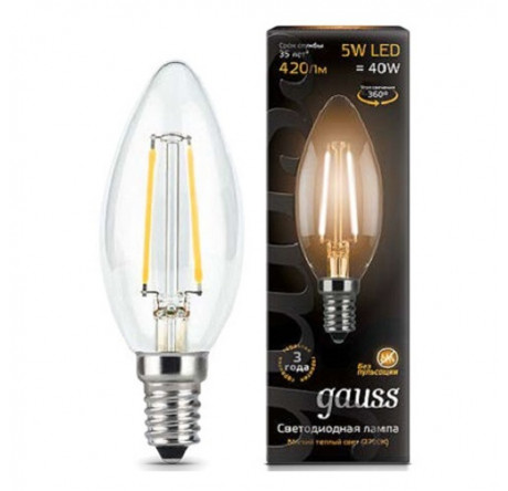 GAUSS LED FILAMENT CANDLE OPAL E14 GAUSS - chudovo-experts.ru – фото 1