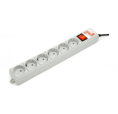 Сетевой фильтр Power Cube 3,0 м 6 розеток (серый) 10А/2,2кВт SPG Power Cube - chudovo-experts.ru – фото 1