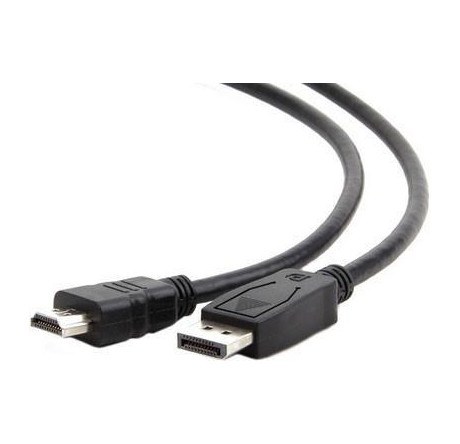 Cablexpert CC-DP-HDMI-3M DisplayPort->HDMI 3м, 20M/19M, черный, экран, пакет Кабель  CABLEXPERT - chudovo-experts.ru – фото 1