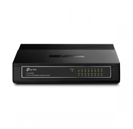 TP-Link 16-портовый 10/100 Мбит/с коммутатор, 16 портов RJ45 10/100 Мбит/с, 1U 13-дюймовы Коммутатор Tp-link - chudovo-experts.ru – фото 1