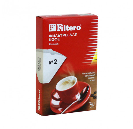 Фильтры для кофе Filtero №2/40, белые Filtero - chudovo-experts.ru – фото 1
