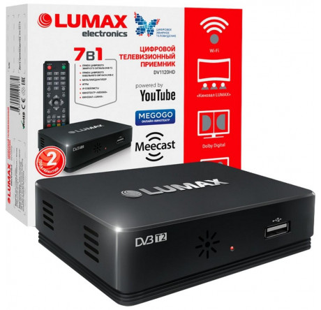 Lumax DVB-T2 DV1120HD Цифровой телевизионный приемник  Тюнер LUMAX - chudovo-experts.ru – фото 1