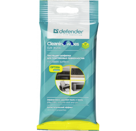 Defender CLN 30200 Optima 20 шт,пакет с подвесом для поверхностей Салфетки  Defender - chudovo-experts.ru – фото 1