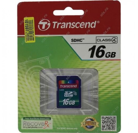 Карта памяти SDHC Transcend 16GB (TS16GSDHC4) Transcend - chudovo-experts.ru – фото 1