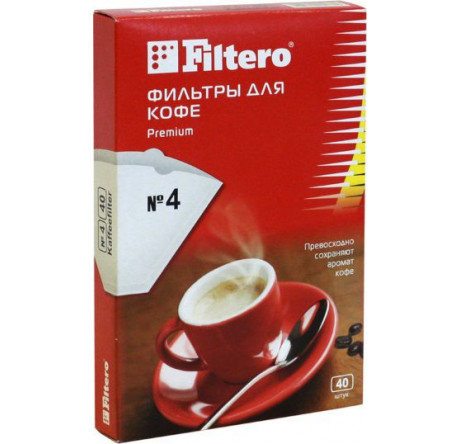 Фильтры для кофе Filtero №4/40, белые Filtero - chudovo-experts.ru – фото 1